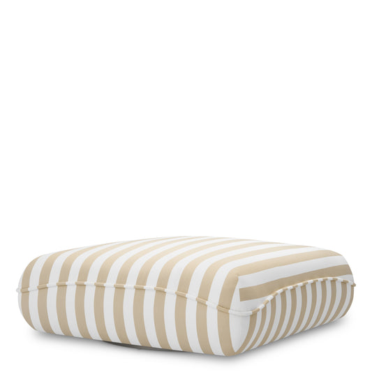 Beige Stripes Outdoor Pouf Relax