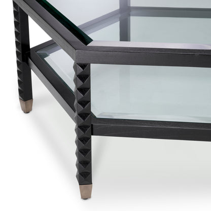 Black Hexagonal Coffee Table Cornelius | Cabothousefurniture.com