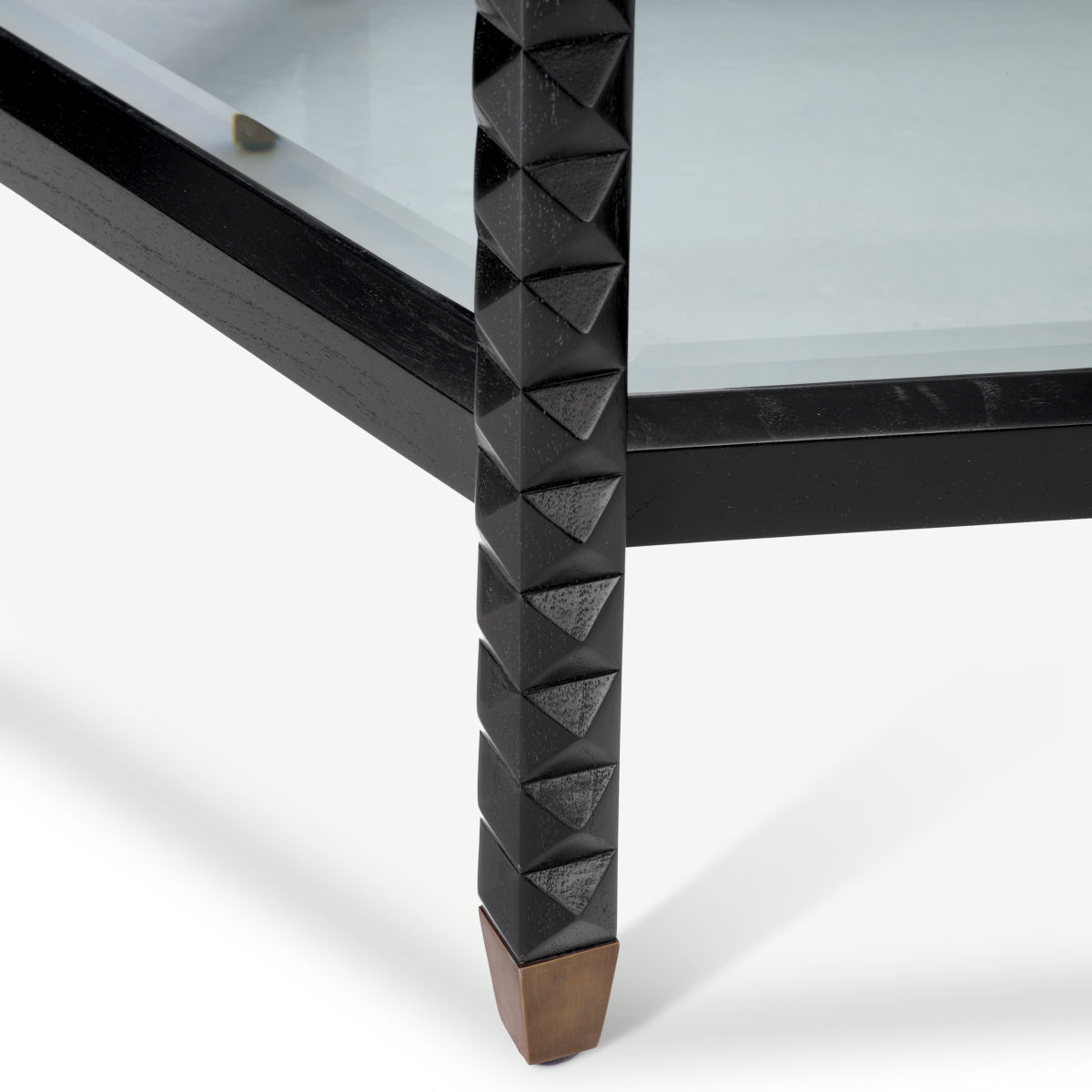 Black Hexagonal Coffee Table Cornelius | Cabothousefurniture.com