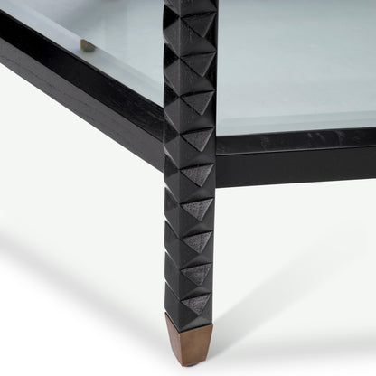 Black Hexagonal Coffee Table Cornelius | Cabothousefurniture.com