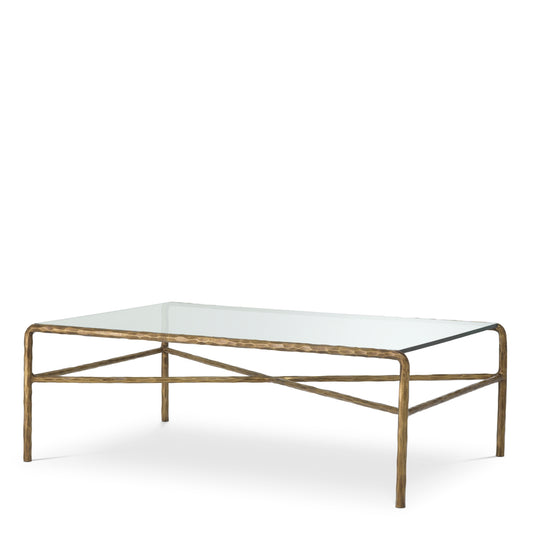 Brass Coffee Table Xandria | Cabothousefurniture.com
