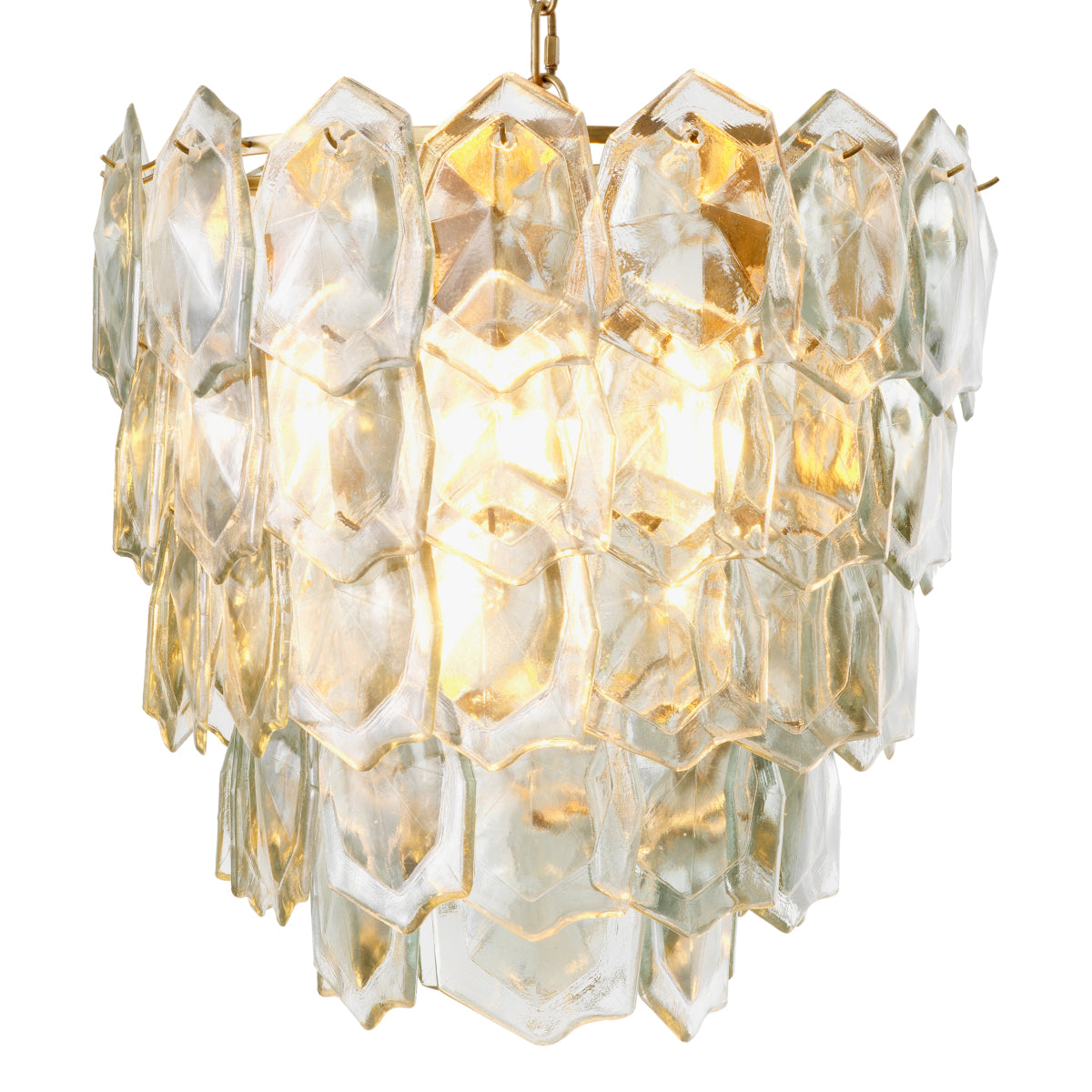 Layered Glass Chandelier Elias | Cabothousefurniture.com