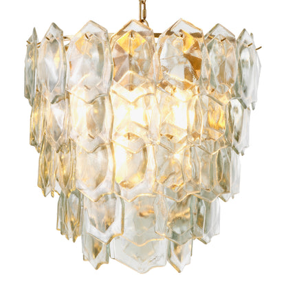 Layered Glass Chandelier Elias | Cabothousefurniture.com
