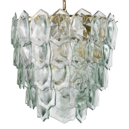 Layered Glass Chandelier Elias | Cabothousefurniture.com