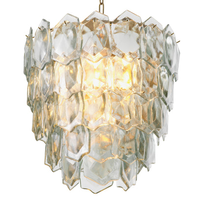 Layered Glass Chandelier Elias | Cabothousefurniture.com