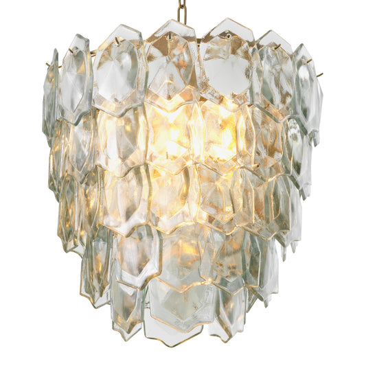 Layered Glass Chandelier Elias | Cabothousefurniture.com