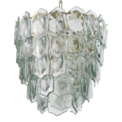 Layered Glass Chandelier Elias | Cabothousefurniture.com