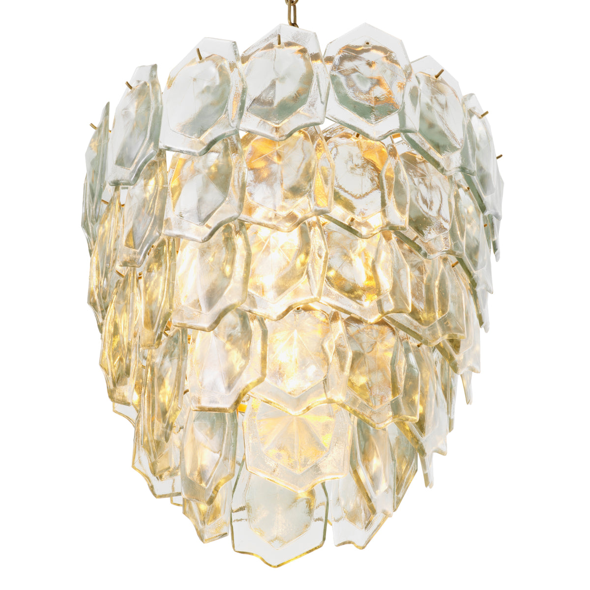 Layered Glass Chandelier Elias | Cabothousefurniture.com