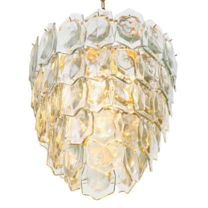 Layered Glass Chandelier Elias | Cabothousefurniture.com