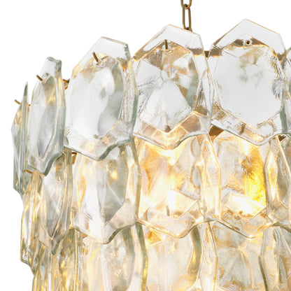 Layered Glass Chandelier Elias | Cabothousefurniture.com
