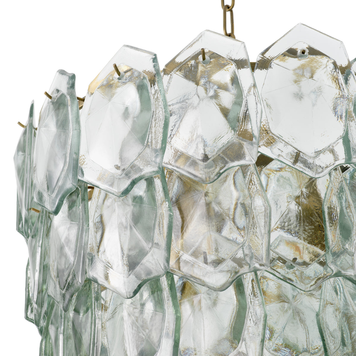 Layered Glass Chandelier Elias | Cabothousefurniture.com
