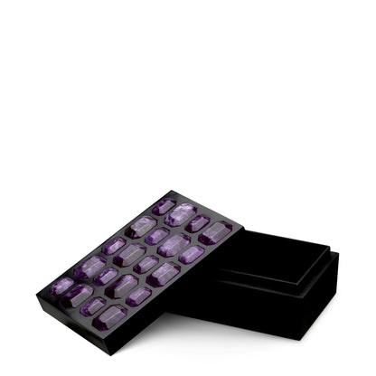 Black Faux Amethyst Box Lucida | Cabothousefurniture.com