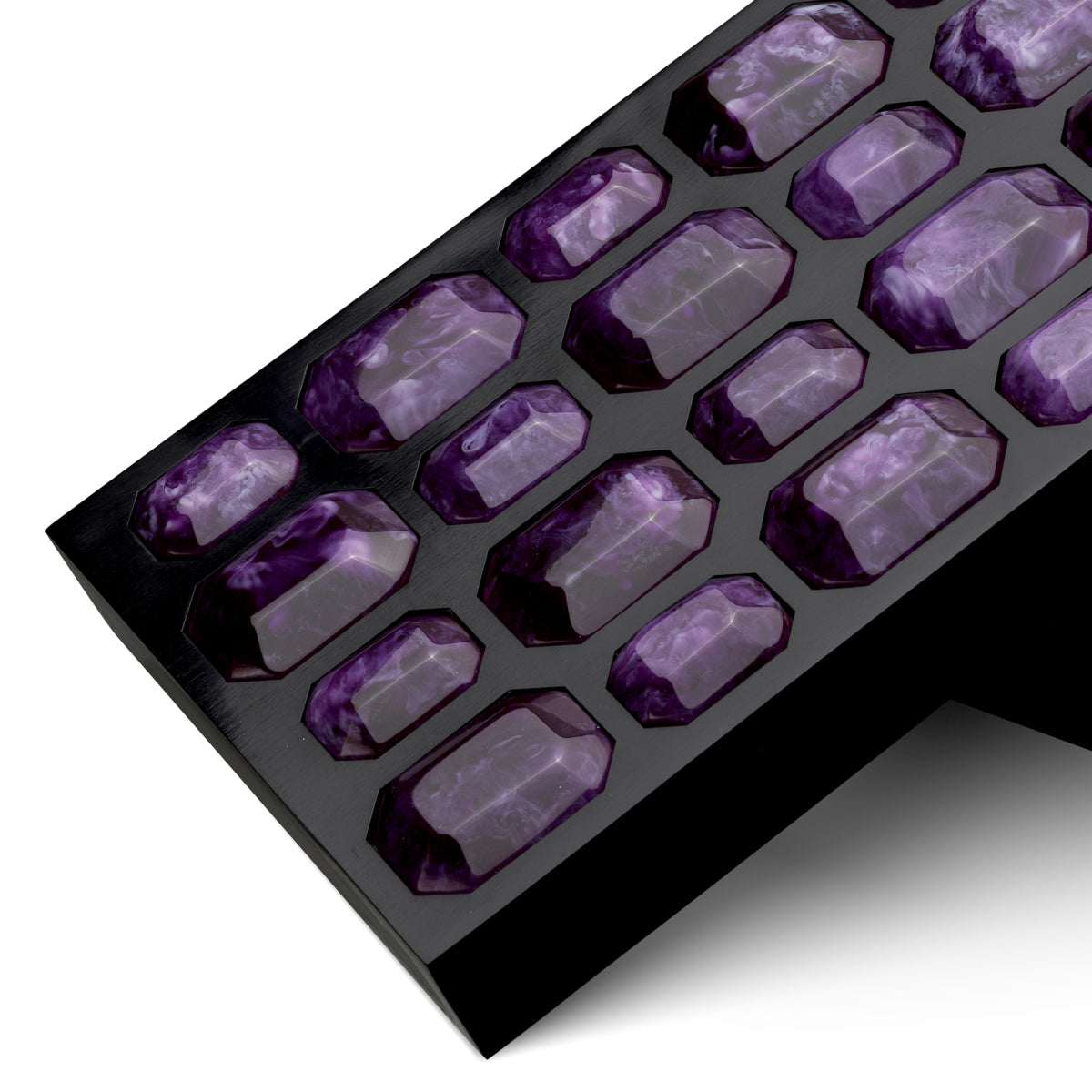 Black Faux Amethyst Box Lucida | Cabothousefurniture.com