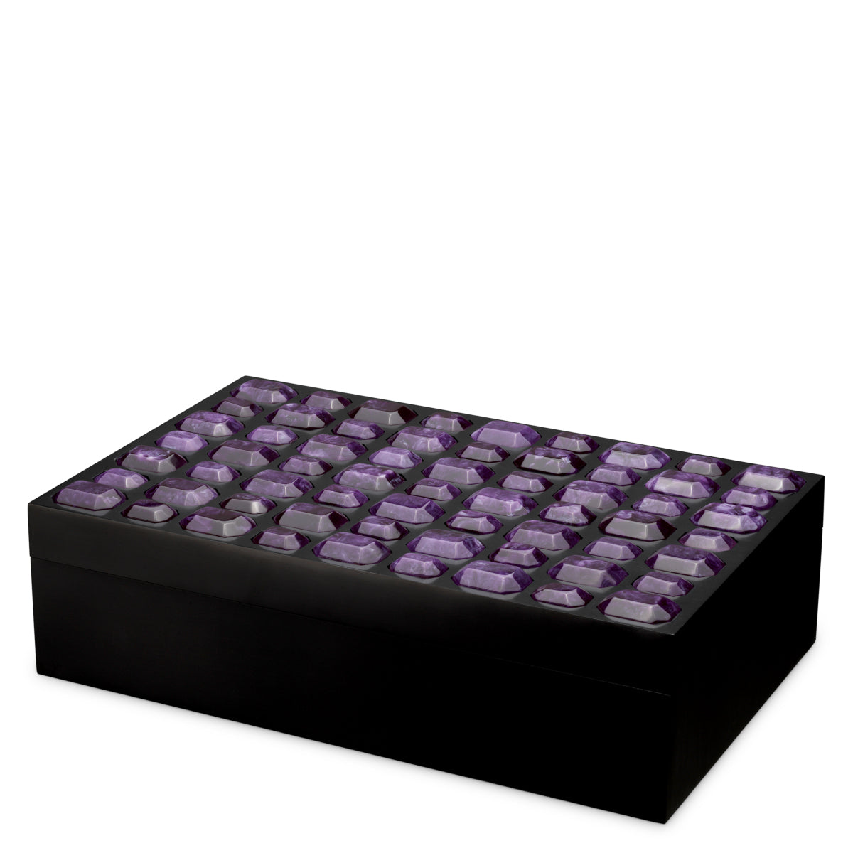Black Faux Amethyst Box Lucida | Cabothousefurniture.com