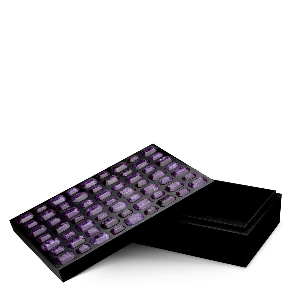 Black Faux Amethyst Box Lucida | Cabothousefurniture.com