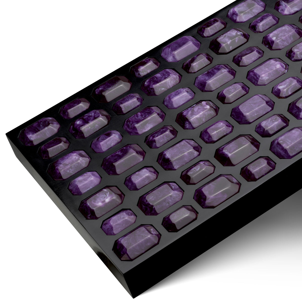 Black Faux Amethyst Box Lucida | Cabothousefurniture.com