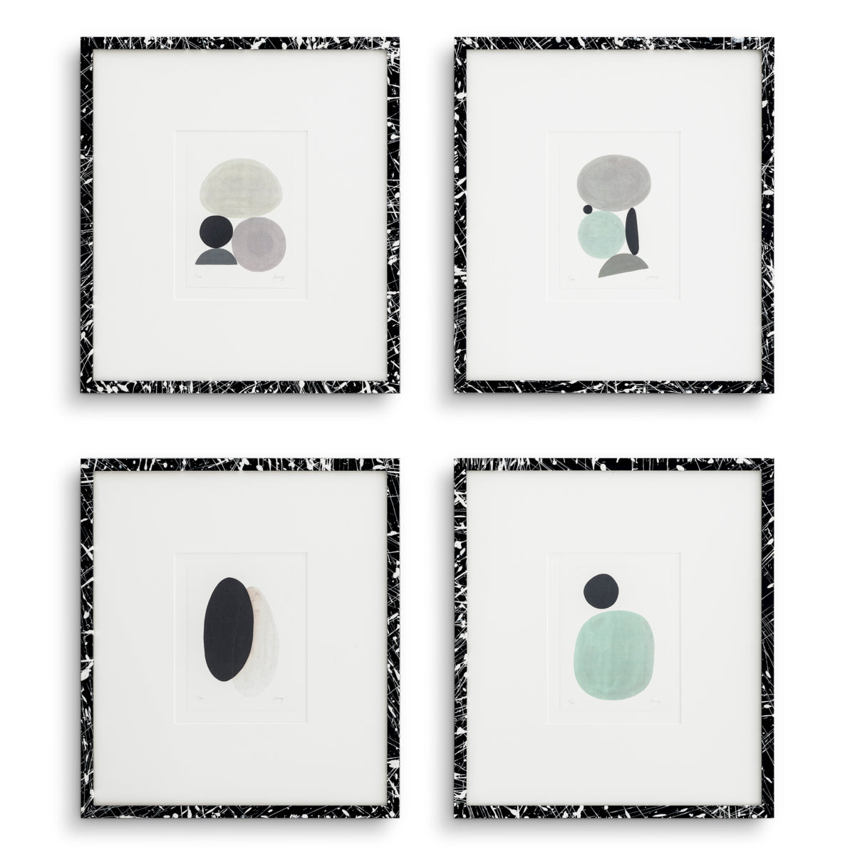 Abstract Minimalist Artwork Set (4) Prints | Cabothousefurniture.com