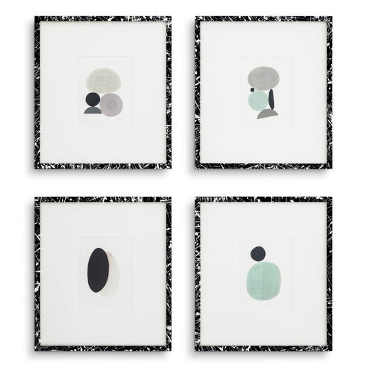 Abstract Minimalist Artwork Set (4) Prints | Cabothousefurniture.com