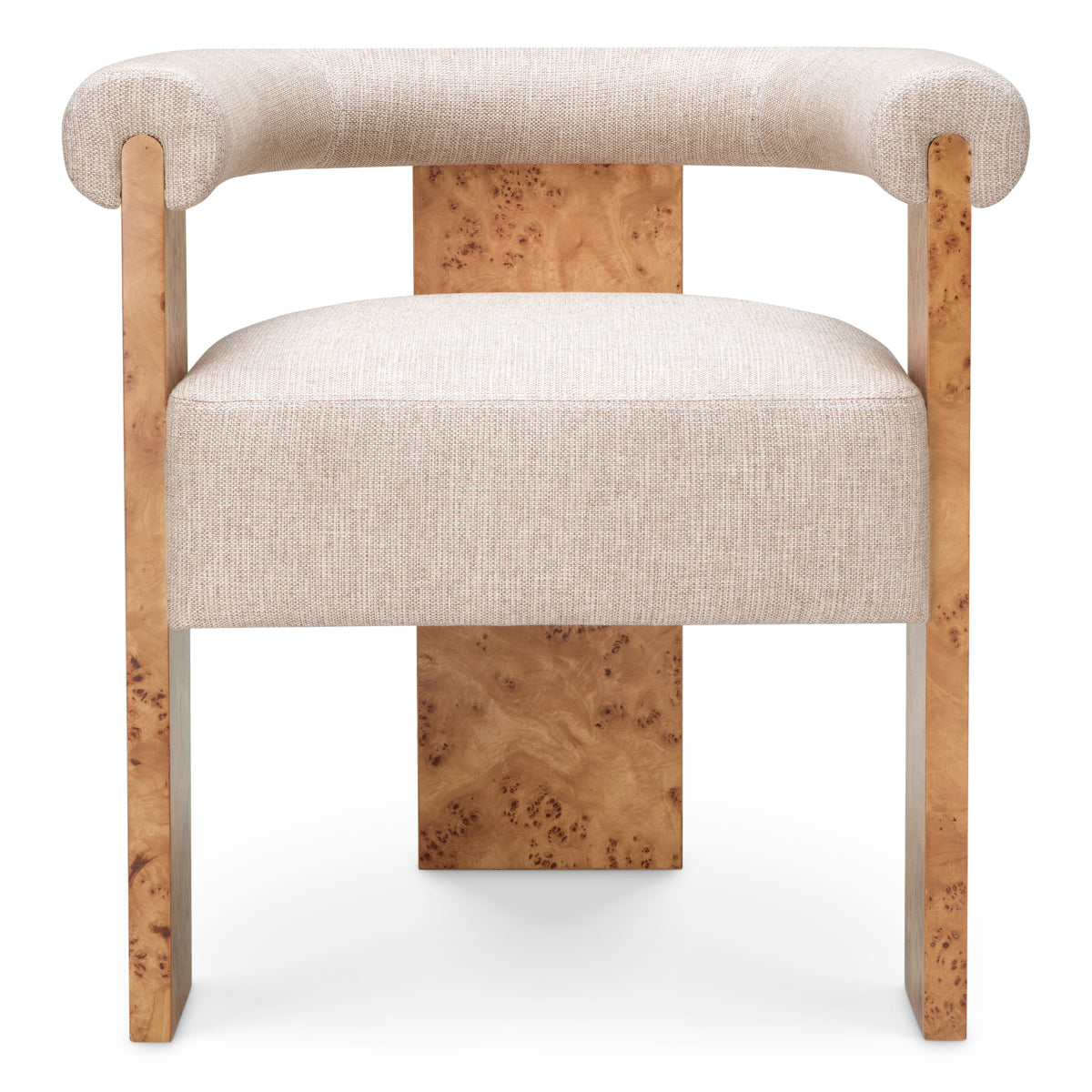 Light Brown Burl Dining Chair Percy | Cabothousefurniture.com