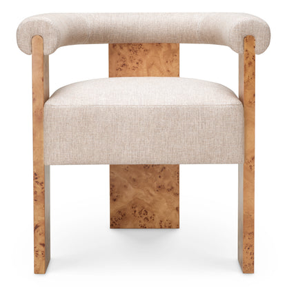 Light Brown Burl Dining Chair Percy | Cabothousefurniture.com