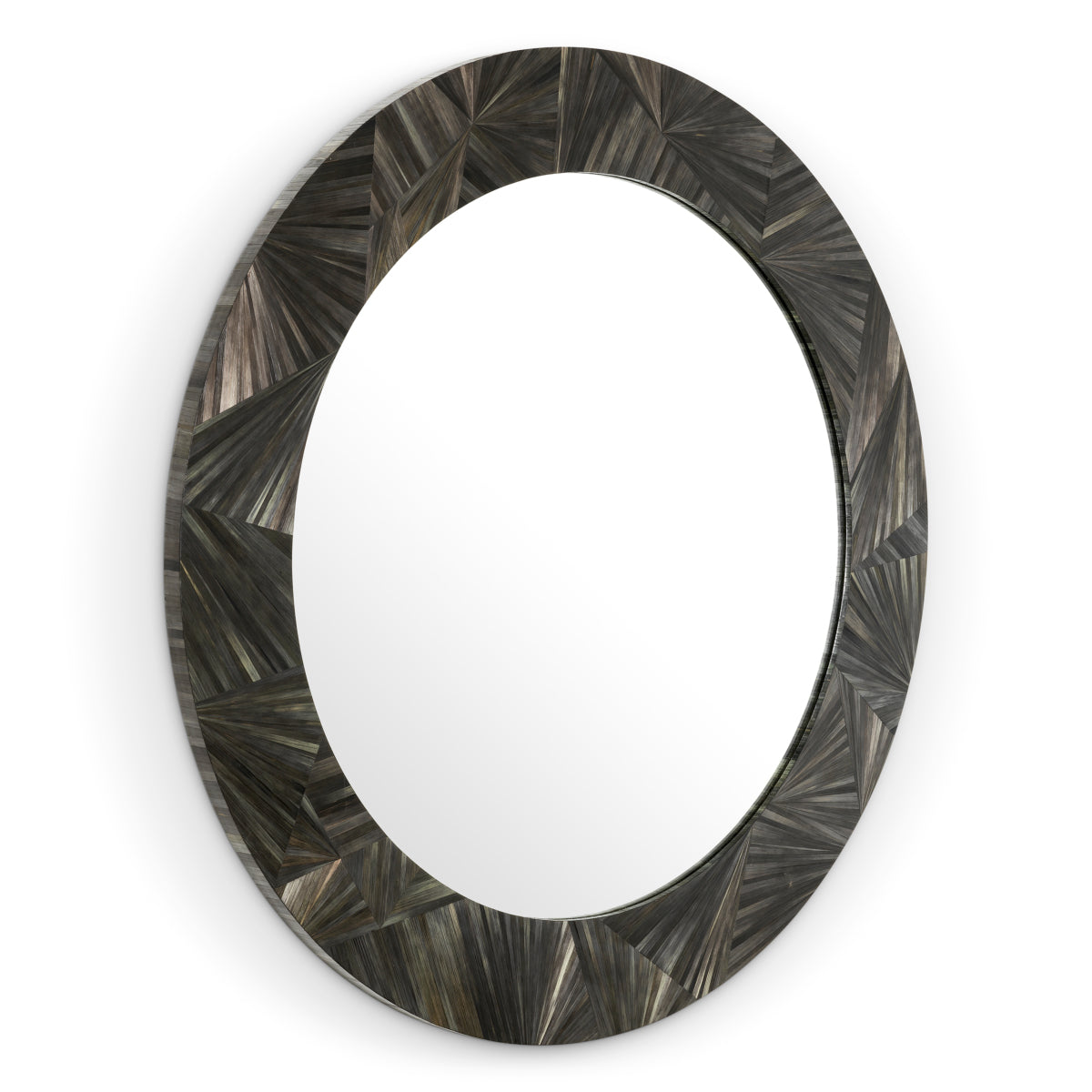 Round Straw Mirror Cassara
