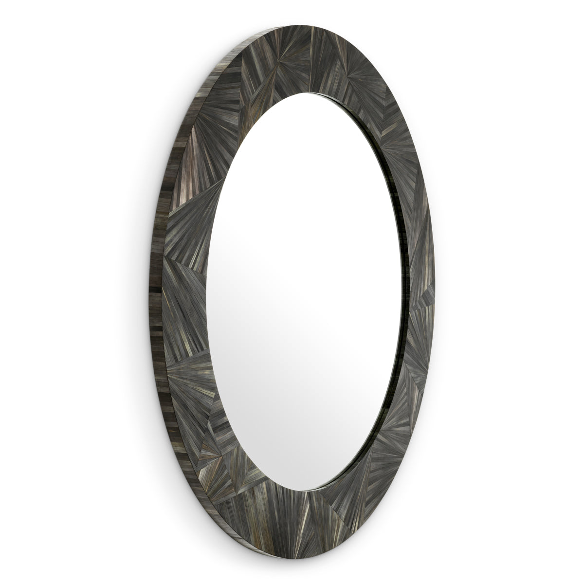 Round Straw Mirror Cassara