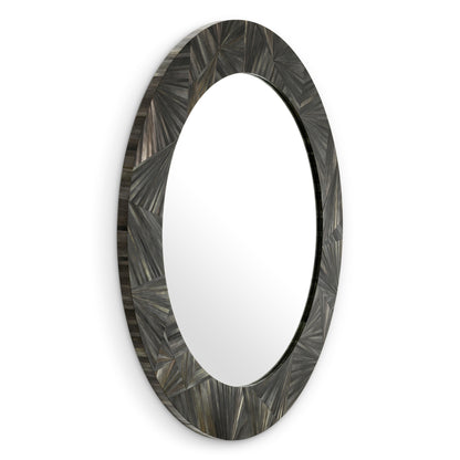 Round Straw Mirror Cassara