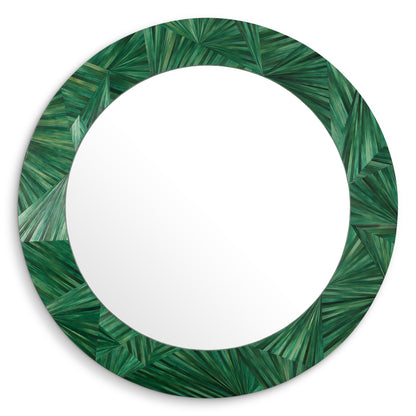 Round Straw Mirror Cassara