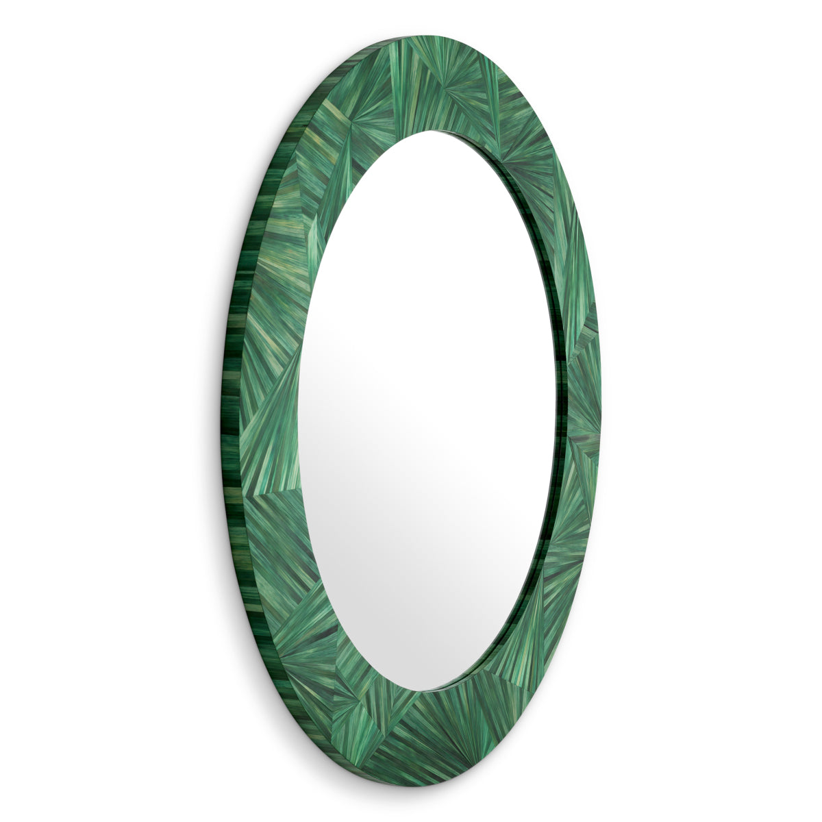 Round Straw Mirror Cassara