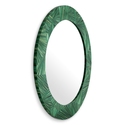 Round Straw Mirror Cassara