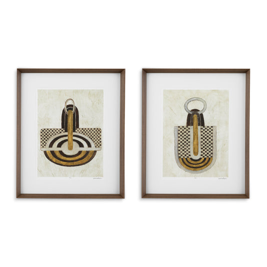 Abstract Art Prints Set (2) Objet d'Art | Cabothousefurniture.com