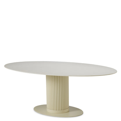 Oval Ceramic Dining Table Volterra | Cabothousefurniture.com