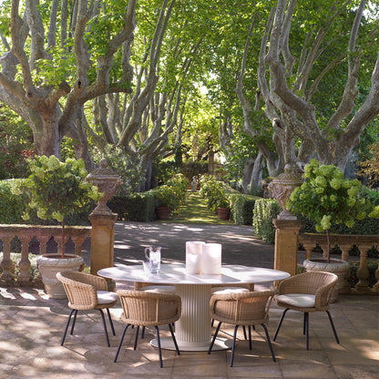 Oval Ceramic Dining Table Volterra | Cabothousefurniture.com