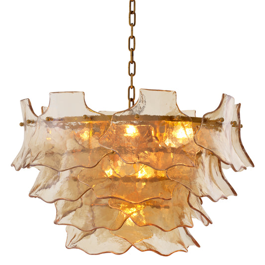 Brass Glass Chandelier Clarendon | Cabothousefurniture.com