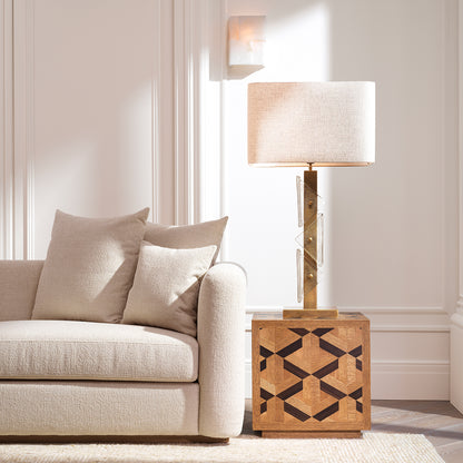 Oak Veneer Side Table Rubicon | Cabothousefurniture.com