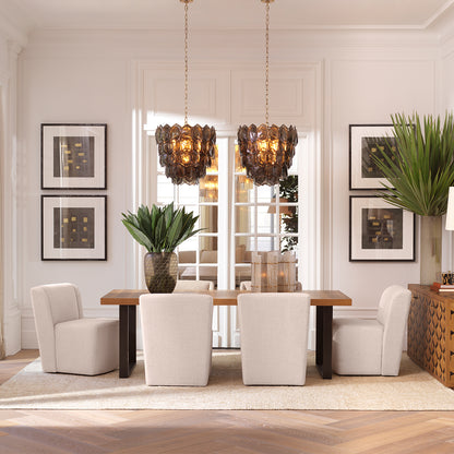 Oak Veneer Dining Table Rubicon | Cabothousefurniture.com