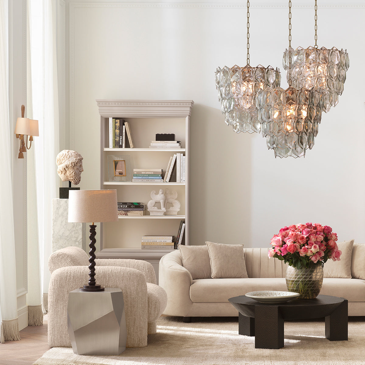 Brushed Steel Side Table Ramiro | Cabothousefurniture.com