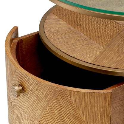 Carved Oak Nightstand Velutto | Cabothousefurniture.com