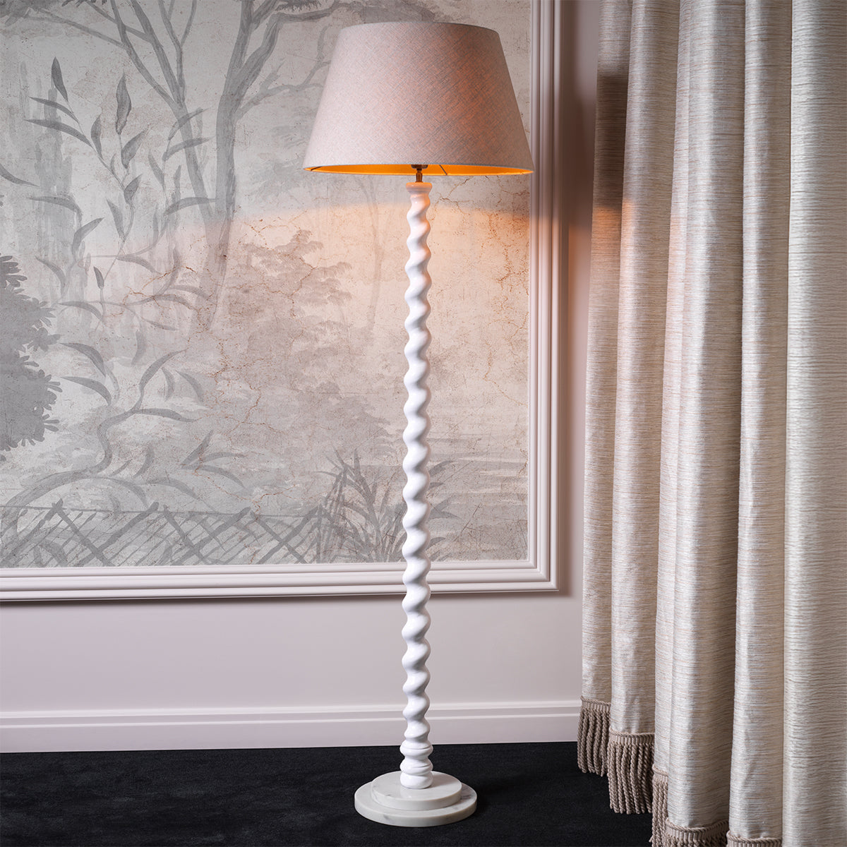 Spiral Base Floor Lamp Massimo | Cabothousefurniture.com