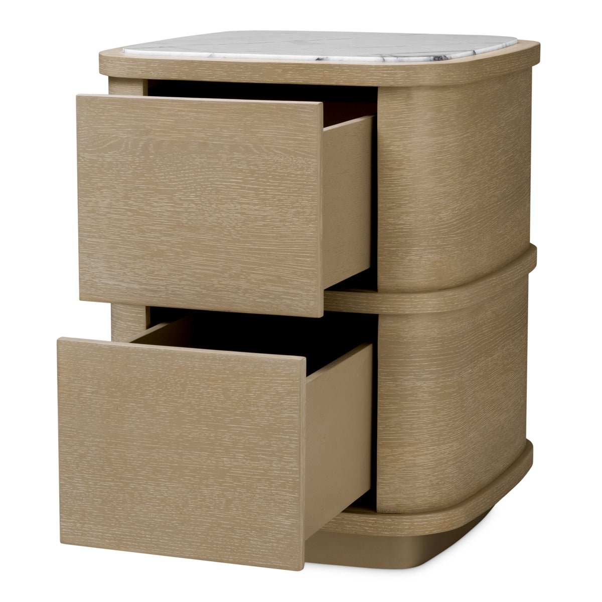 2-Drawer Oak Nightstand S Cabana | Cabothousefurniture.com