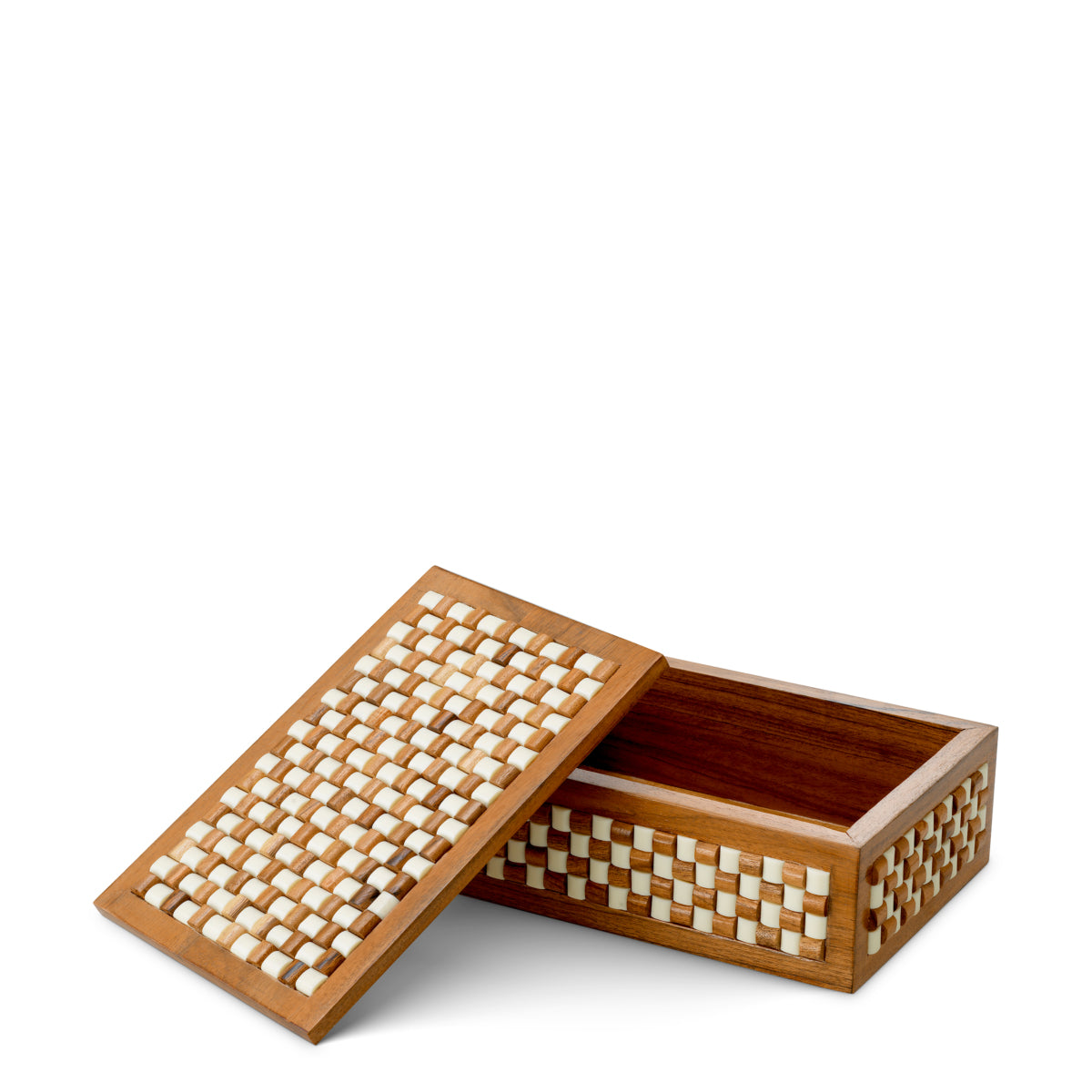 White Brown Wooden Box Cavendish | Cabothousefurniture.com