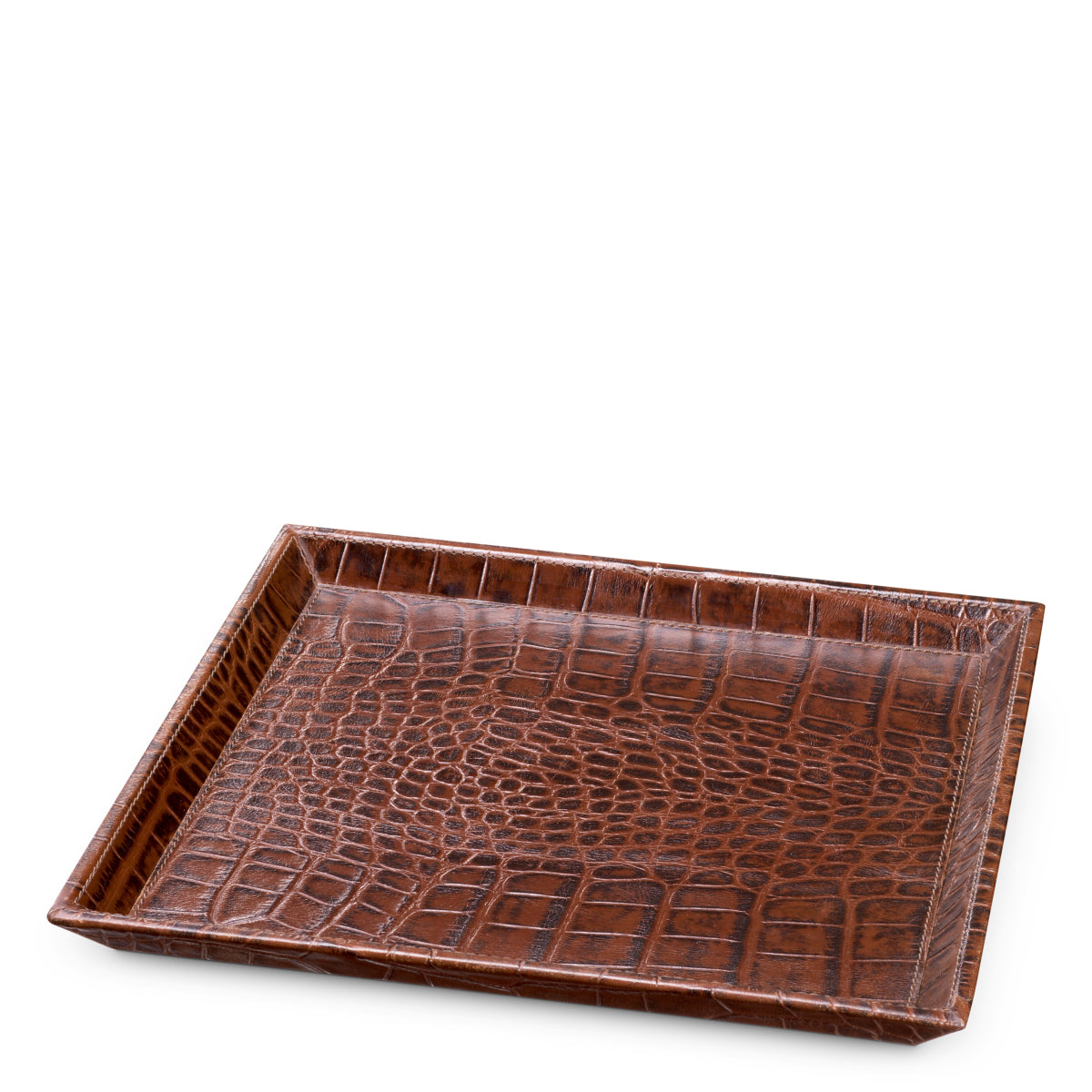 Croco Leather Trays (2) Scaleo | Cabothousefurniture.com