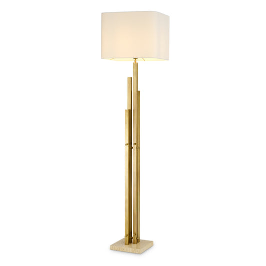 Vintage Brass Floor Lamp Destino | Cabothousefurniture.com
