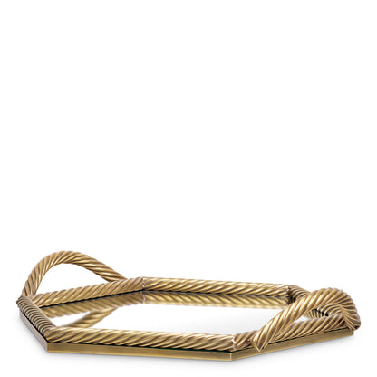 Hexagonal Mirrored Tray Salvi | Cabothousefurniture.com