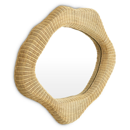 Natural Rattan Mirror Bilbao | Cabothousefurniture.com