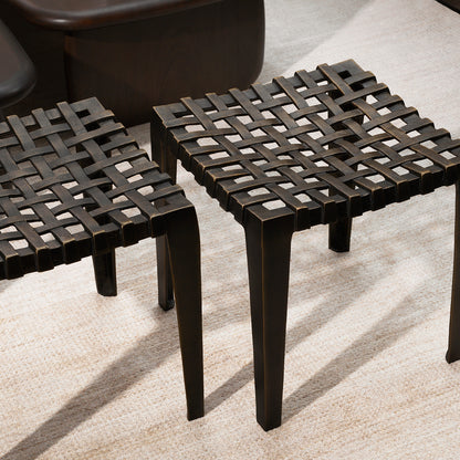 Antique Bronze Stool Blackwell | Cabothousefurniture.com