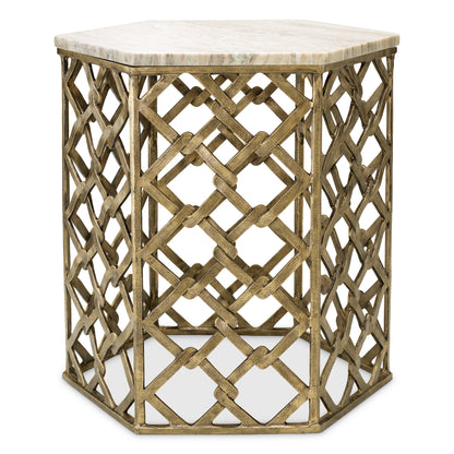 Marble Side Table Stratham | Cabothousefurniture.com