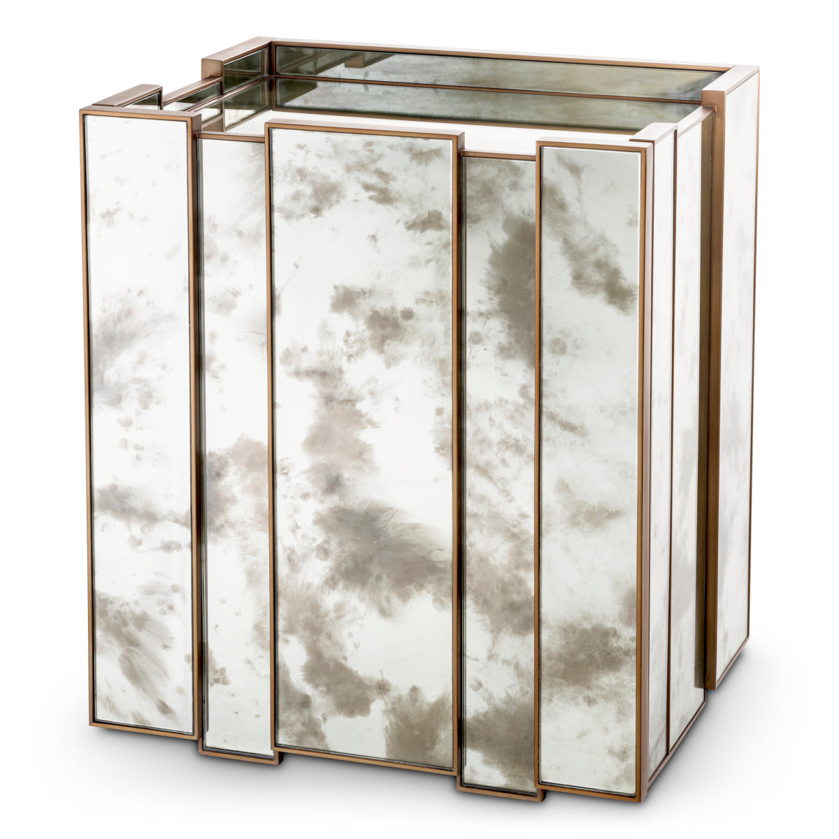 Brushed Brass Nightstand Nottingham | Cabothousefurniture.com