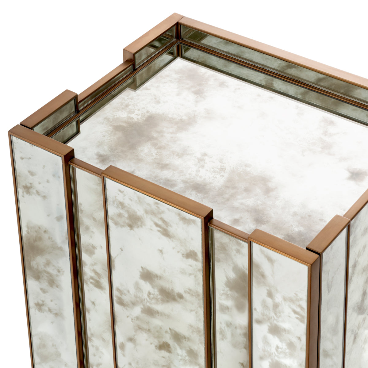 Brushed Brass Nightstand Nottingham | Cabothousefurniture.com