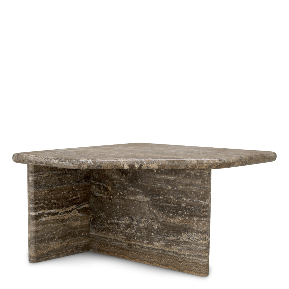 Silver Travertine Coffee Table Ciro | Cabothousefurniture.com